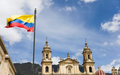 View at Cathedral Metropolitan Basilica of Bogota in Colombia