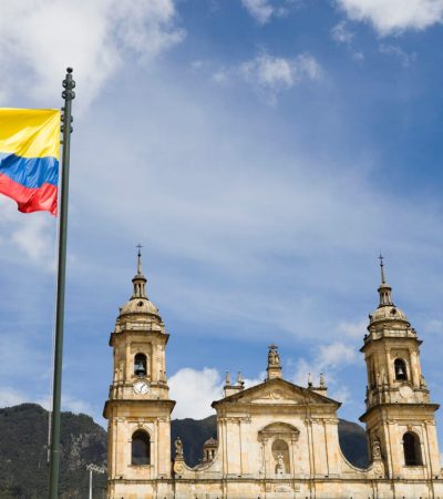 View at Cathedral Metropolitan Basilica of Bogota in Colombia