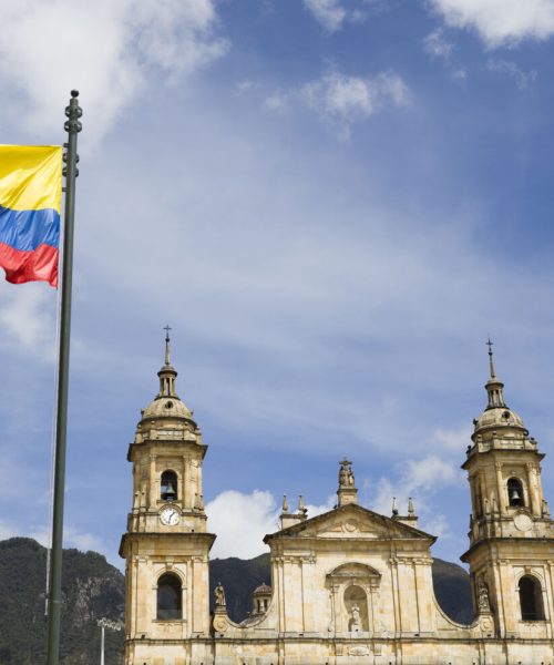 View at Cathedral Metropolitan Basilica of Bogota in Colombia