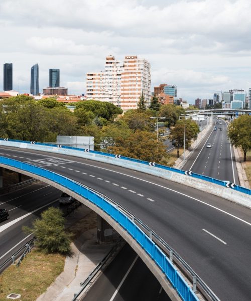 Scenic View Of M30 Motorway In Madrid A Cloudy Day 2025 03 10 14 23 23 Utc Madrid, Spain - September 9, 2017: Scenic view of M30 Motorway in Madrid a cloudy day.